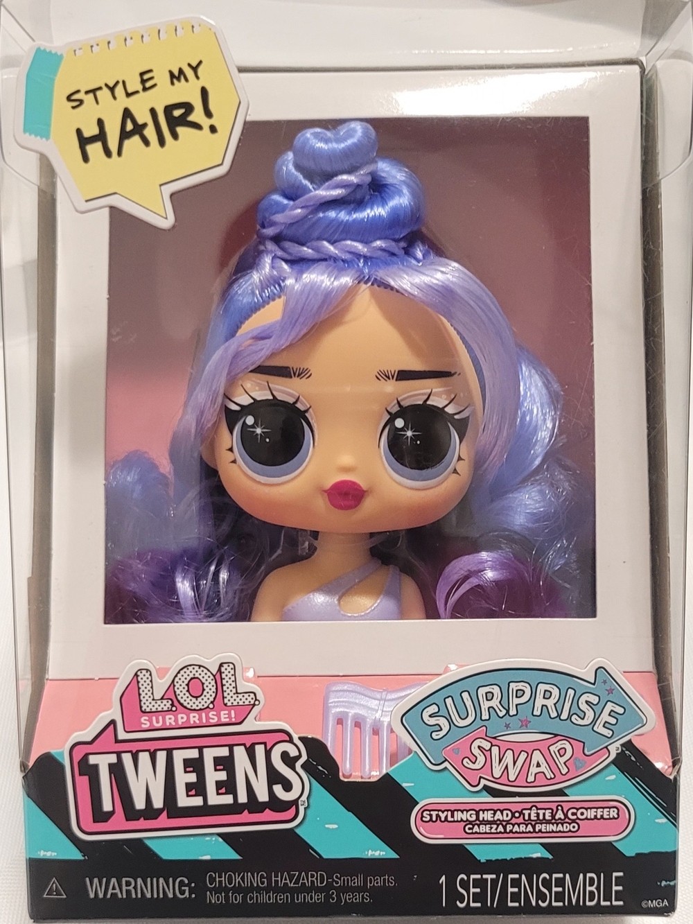 L.O.L. Surprise! Tweens Styling Head Doll Purple Blue Hair